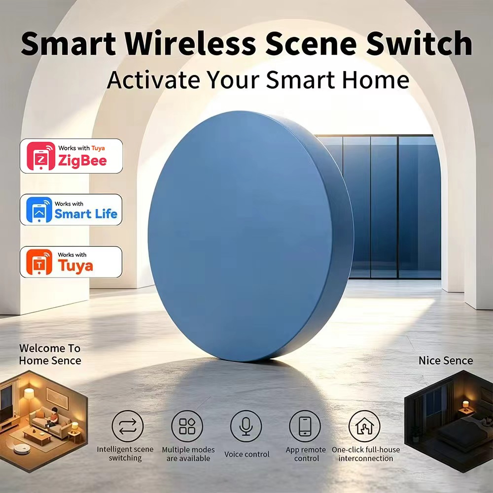 Home Assistant Tuya - Botón de escena inteligente Zigbee compatible