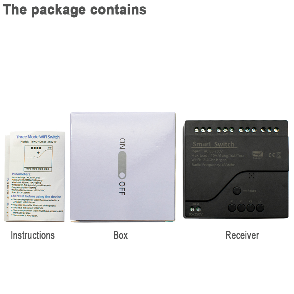 Tuya WIFI interruptor intelige - Tuya 4 Channel reseña y precio