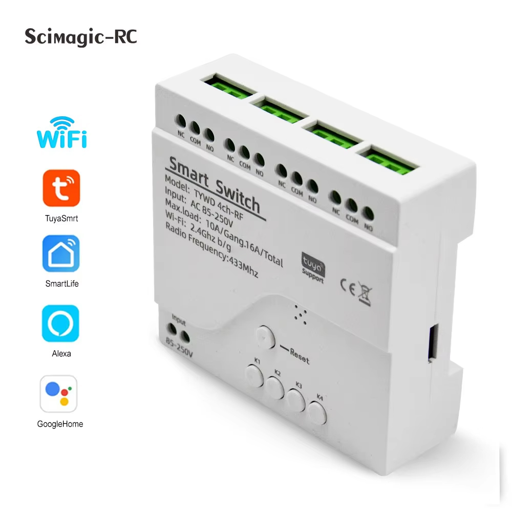 Interruptor inteligente Tuya,  - Tuya 4 Channel reseña y precio