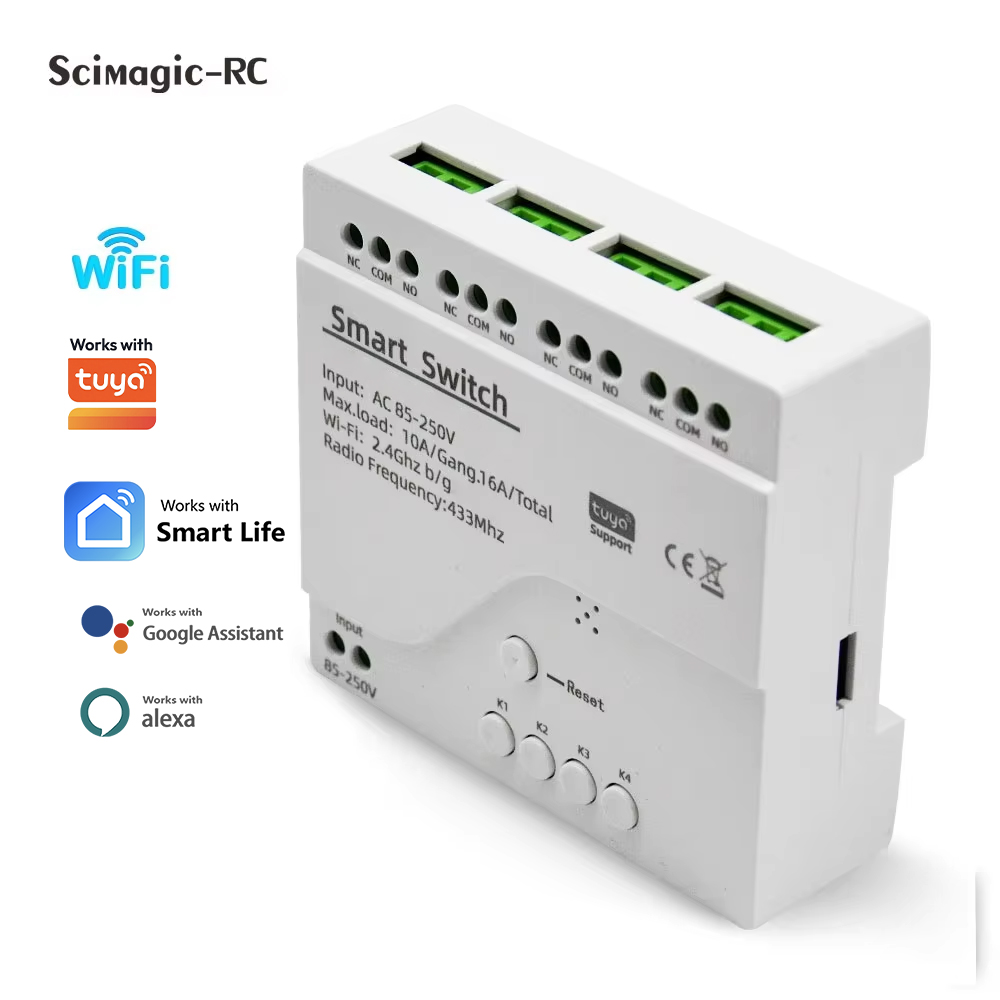 Interruptor Inteligente, Módul - Tuya 4 Channel reseña y precio