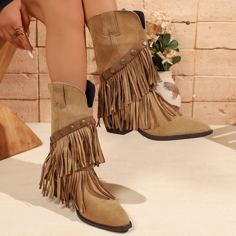 Botines de vaqueros con borlas - Tasmota reseña y precio