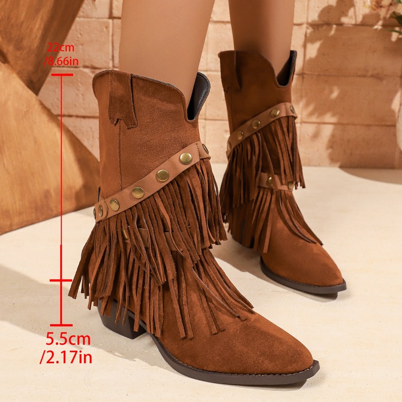 Botines de vaqueros con borlas - Tasmota reseña y precio